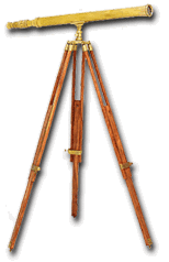 Antiqued Telescope on Stand