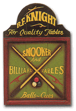 Snooker Sign
